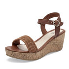 Queen sandalia cu&ntilde;a para mujer camel caf&eacute; cod 140781-E