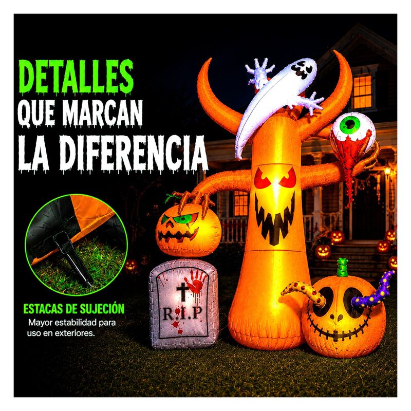 Inflable Halloween Arbol Calabazas Fantasma Ojo... image number null