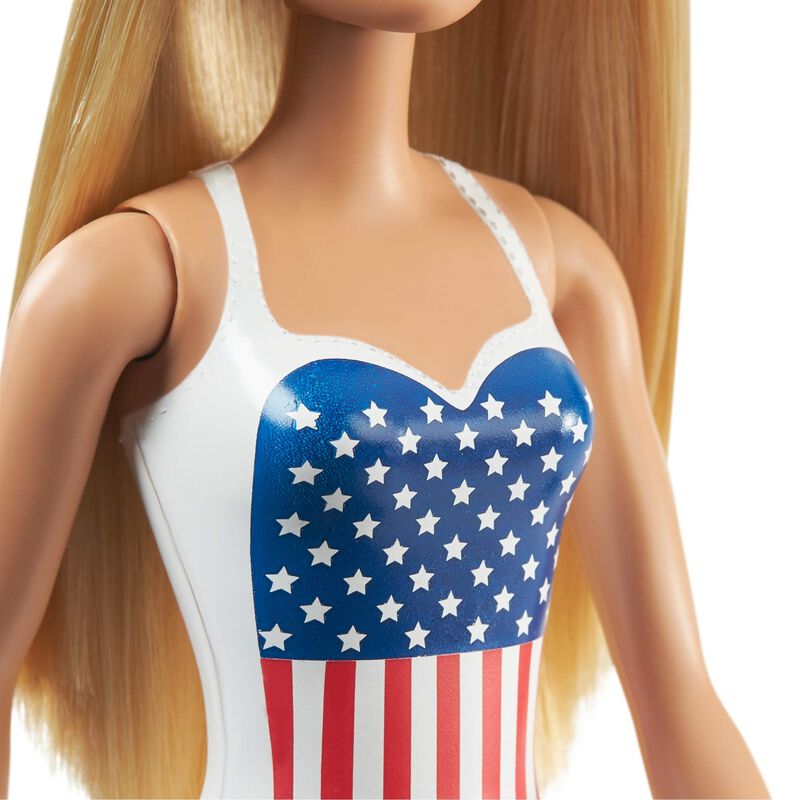 Mu&ntilde;eca Barbie Beach Blonde Con Traje De Ba&ntilde;o Co... image number null
