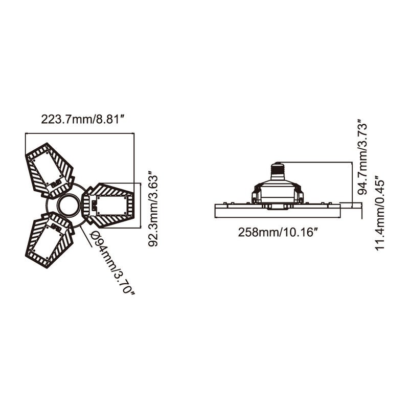 Foco LED Tipo Ventilador 65 W Alta Potencia LHB... image number null