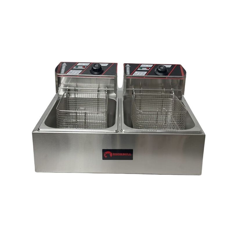 Freidora eléctrica doble 12L Shorbull image number null