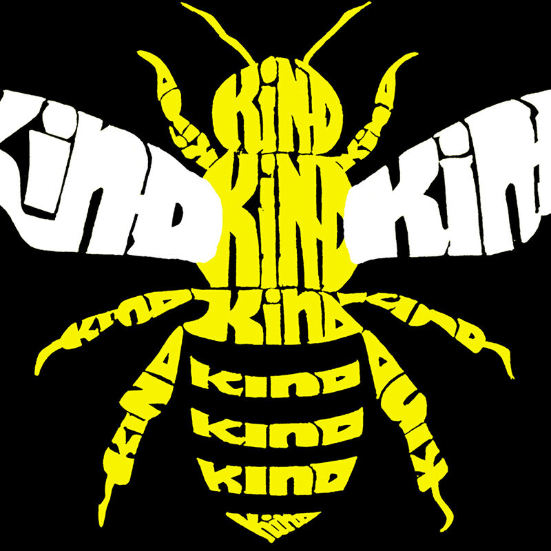 Camiseta Word Art para Ni&ntilde;o - Bee Kind - Granat... image number null