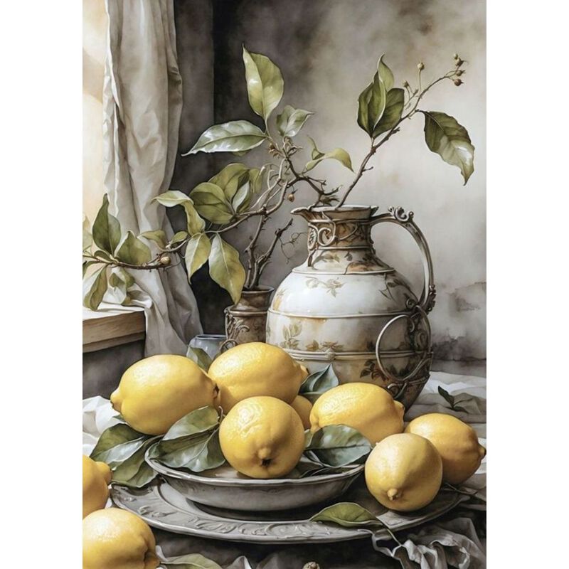 Cuadro Decorativo &Oacute;leo 90x122cm Limones image number null