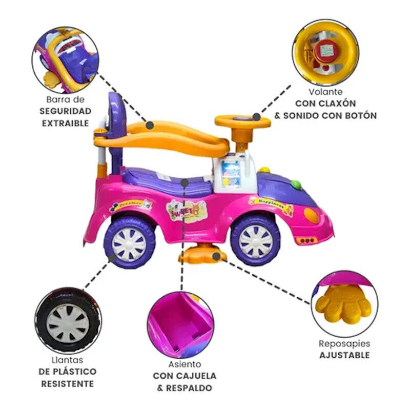 Montable Infantil 4 En 1 Rosa Cajuela Bast&oacute;n Gu... image number null