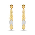 Arracadas De Oro Amarillo Y Blanco 10K (12 Mm Aprox)