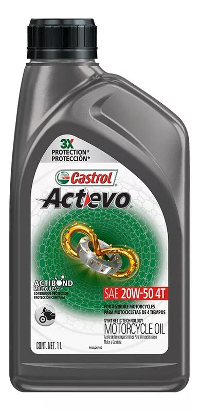 Aceite Moto 4t Castrol Actevo 20w50 Sintetico 1... image number null