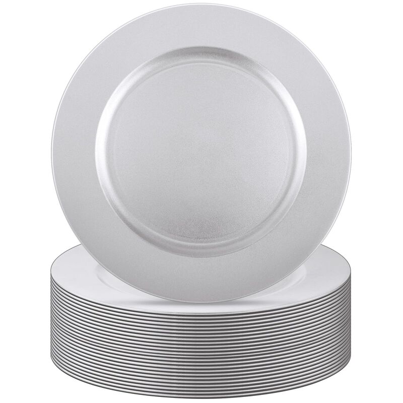 Platos cargadores Tanlade 33 cm plateados, pack... image number null