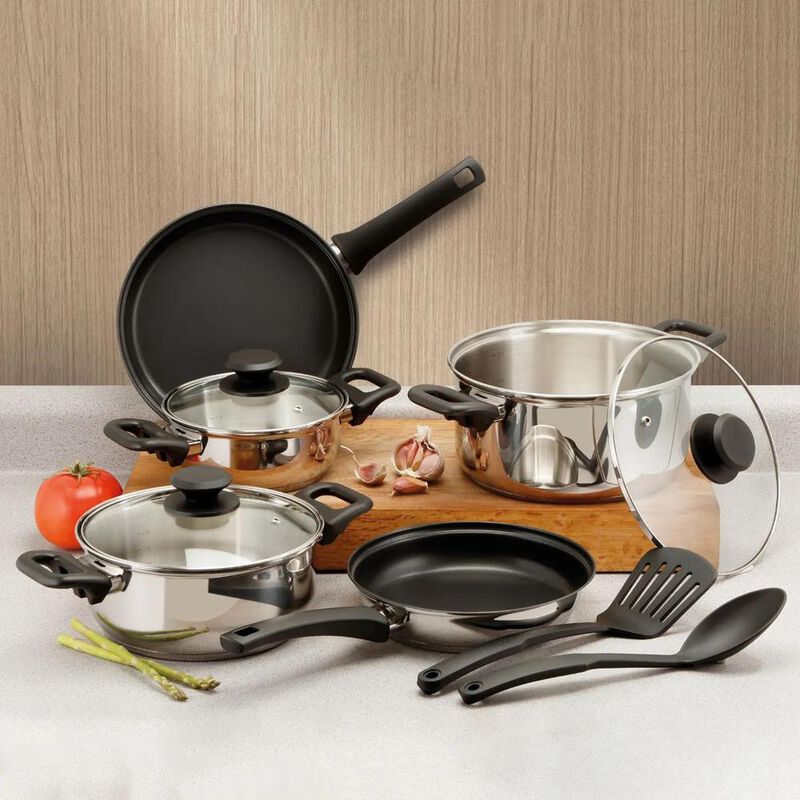 BATERIA COCINA TRAMONTINA 32300348 10 PZS ACERO... image number null