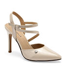 Moramora zapatilla para mujer beige charol cod 140729-E
