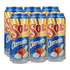 Cerveza Sol Clamato Latón Six Pack 473 ml