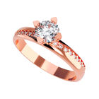 Anillo de Compromiso de 14K con Diamante de Laboratorio 0.20 CT F VS1 Talla 8.5 ORO ROSA 14K - / M433-20-14R-LG-85