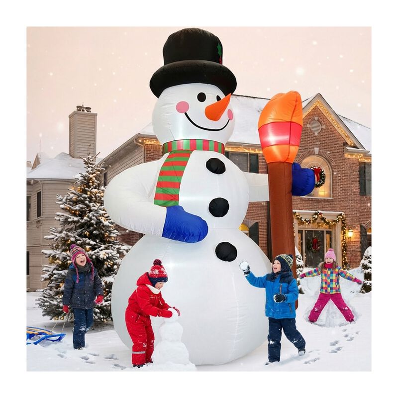 Inflable Navidad Mu&ntilde;eco Nieve Gigante 2.7m Exte... image number null
