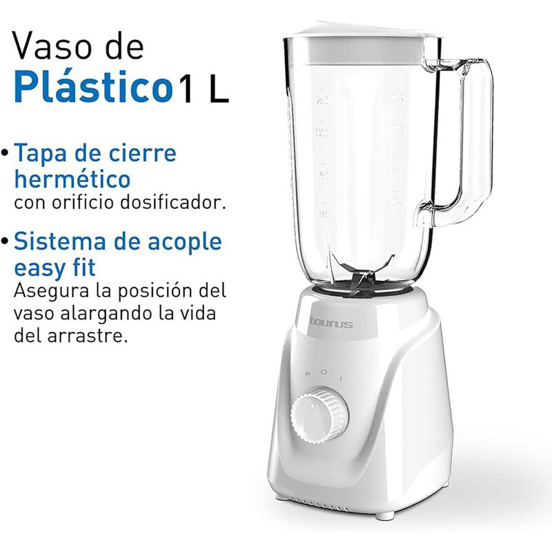 LICUADORA TAURUS MENINA 2 VEL PLASTICO 1 LT 300... image number null