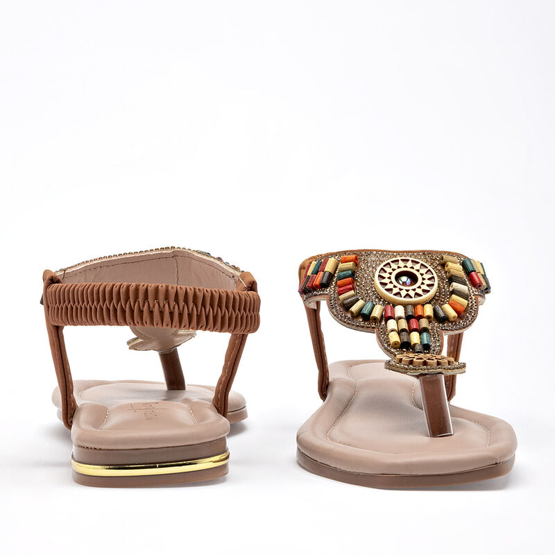 Mora Tierra Sandalia para mujer camel multicolo... image number null