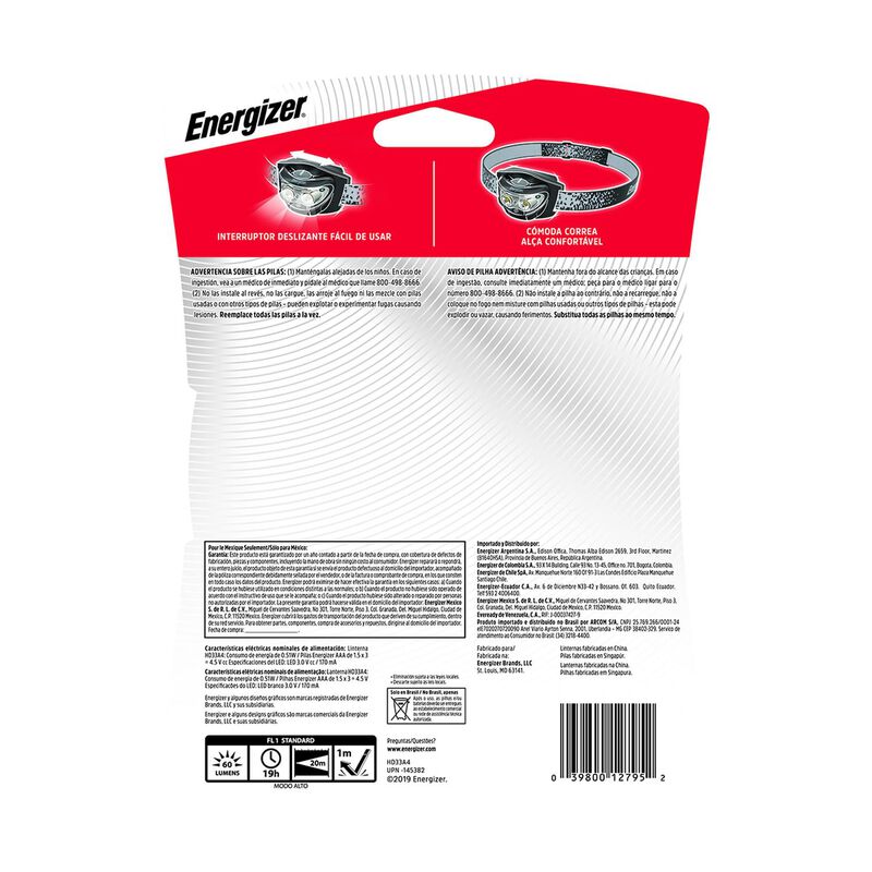 Linterna Manos Libres Energizer 60 L&uacute;menes Hd33... image number null