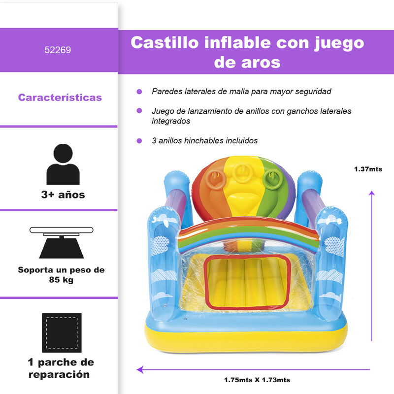 Brincolin Castillo Inflable Trampolin Aros Infa... image number null