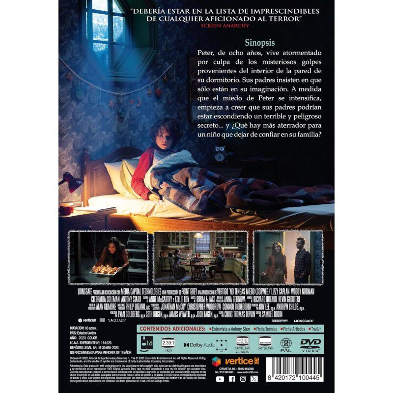 No tengas miedo (Cobweb) [DVD] image number null