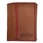 Billetera Rawlings De Cuero Marr&oacute;n Con Puntadas De B&eacute;isbol, Triple
