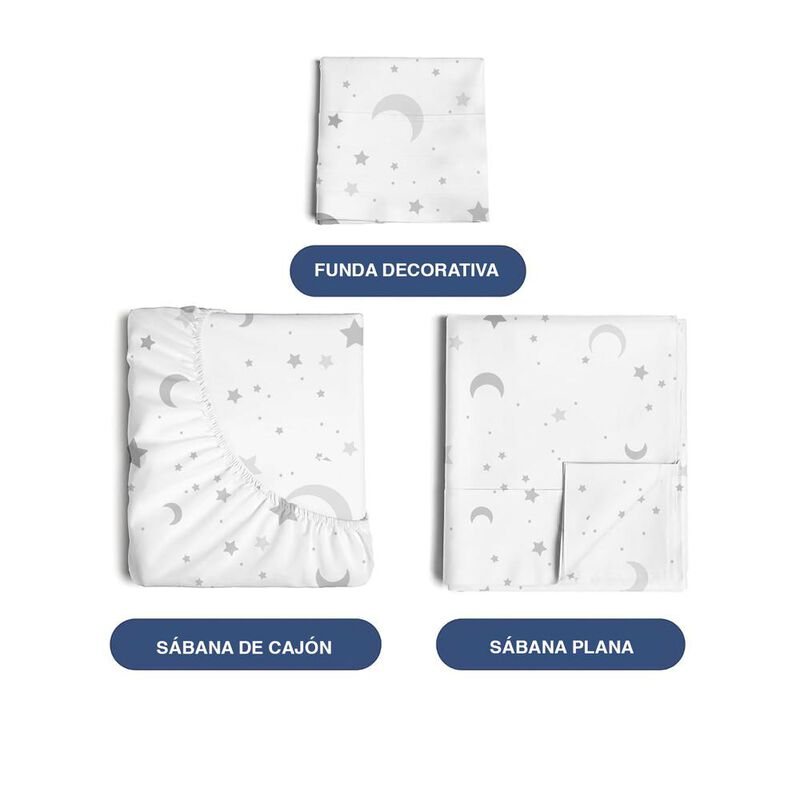 Juego de S&aacute;banas Colecho Beb&eacute; 3 Pzas Polo One L... image number null