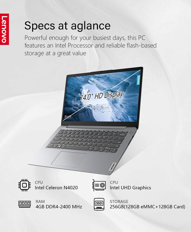 Ordenador Port&aacute;til Lenovo Ideapad 1 14 4 Gb Ram... image number null