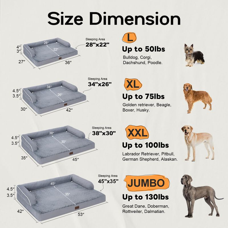 Cama Ortop&eacute;dica Para Perros Mekiy, Impermeable,... image number null