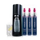 M&aacute;quina Para Hacer Agua Con Gas Sodastream Terra Black Con 3 Paquetes De Co2