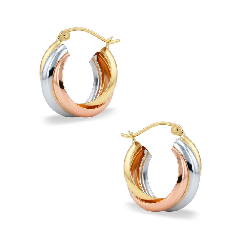 Arracadas De Oro Florentino 14k (10 Mm Aprox) image number null