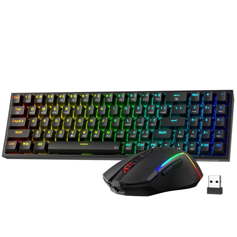 Combo De Teclado Y Rat&oacute;n Para Juegos Redragon B... image number null
