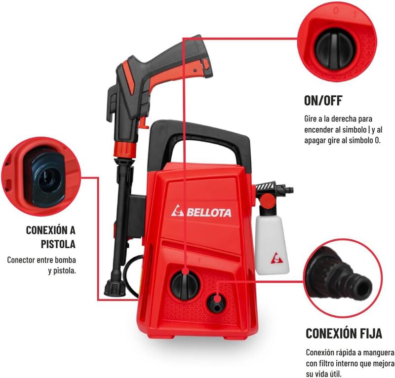 Hidrolavadora Bellota 1,600 Psi Profesional Mod... image number null