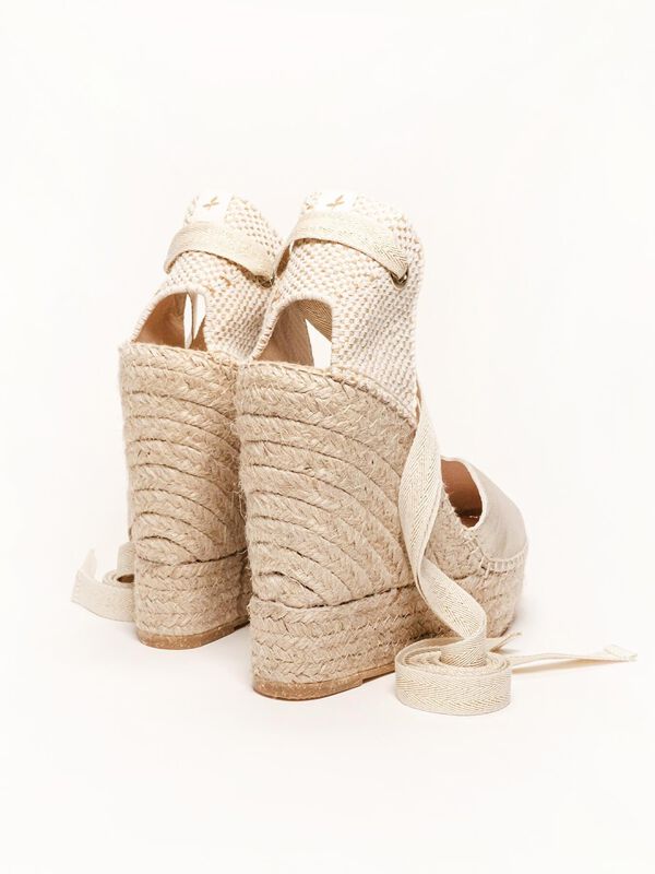 Alpargata de Cu&ntilde;a Alta Romero 12cm Oro image number null