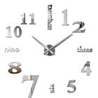 Reloj Gigante De Pared 3D Moda Grande DIY Color Plateado
