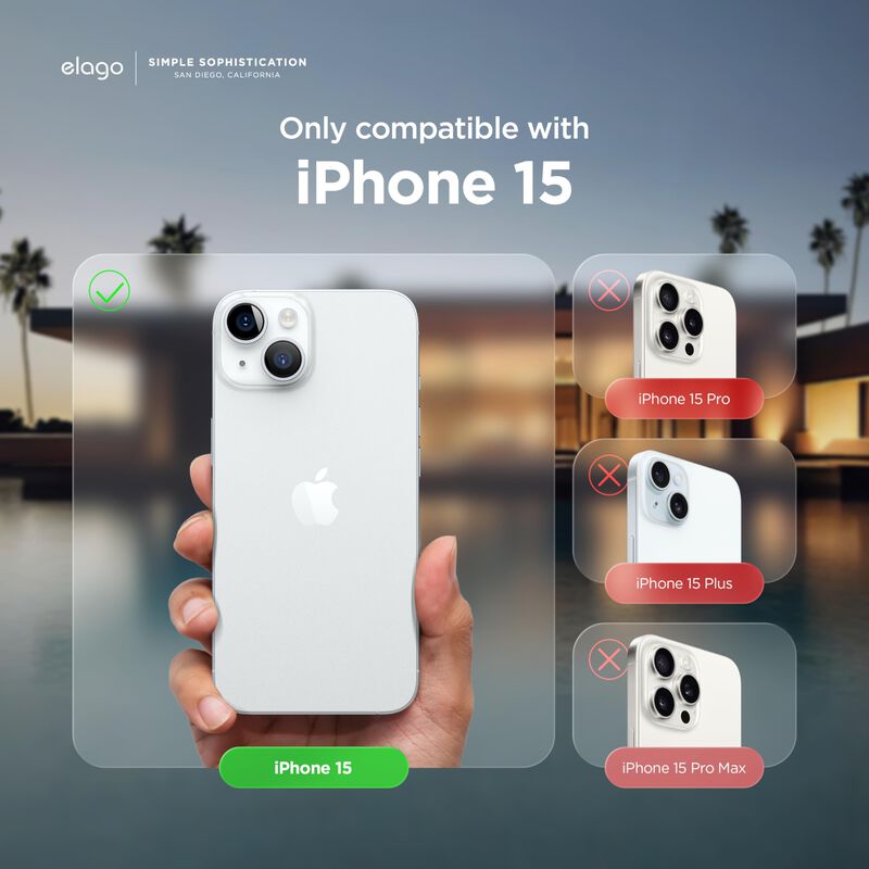 Funda Elago Silicona para iPhone 15 Burdeos image number null
