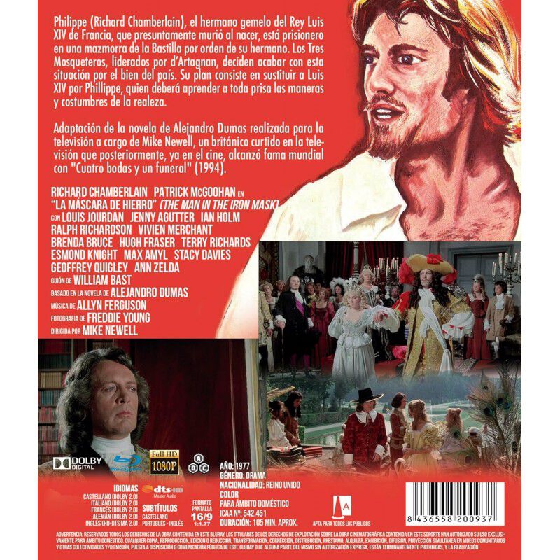 El Hombre De La M&aacute;scara De Hierro [blu-ray] (19... image number null
