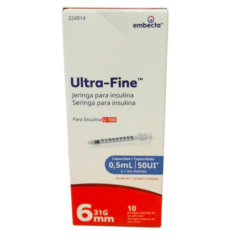 Jeringa Ultra Fine Para Insulina 6mm  31g X    ... image number null