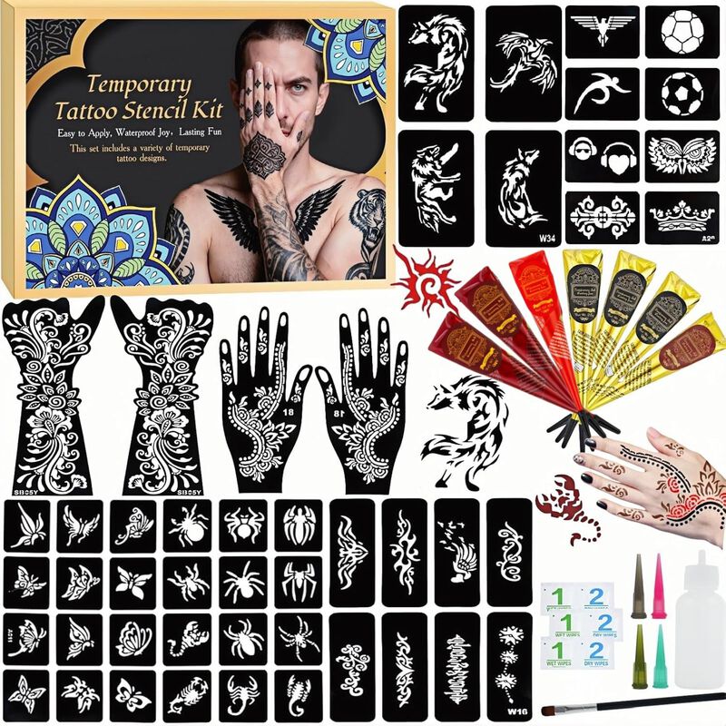 Kit De Tatuajes Temporales Manyan Haiyan 7 Piez... image number null
