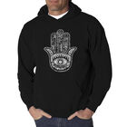 Sudadera Con Capucha Word Art Para Hombre - Hamsa - Negro