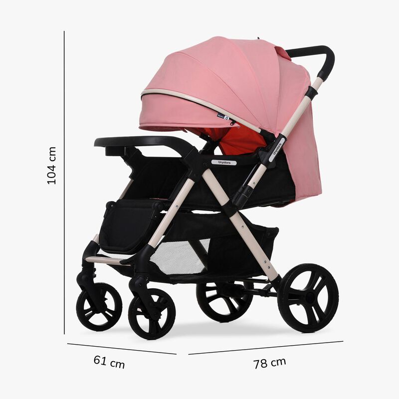 CARRIOLA CON PORTABEBE UNYOTONS K8 ROSA REVERSI... image number null