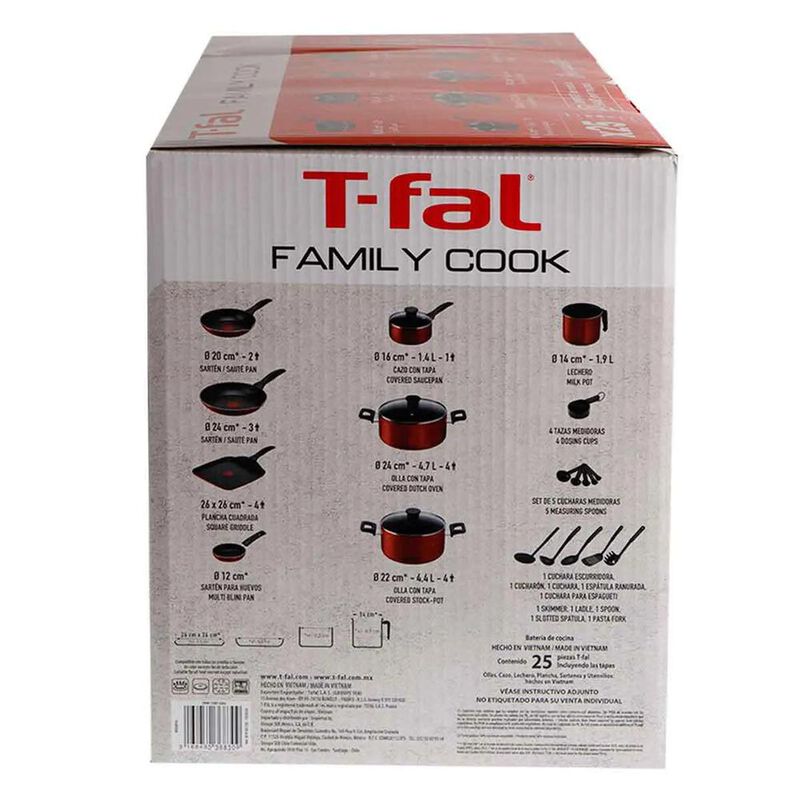 Bater&iacute;a Cocina Tfal B935sp84 Family Cook 25 Pza... image number null