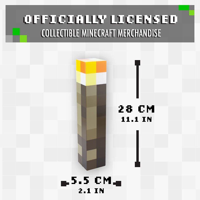 L&aacute;mpara Antorcha Minecraft 2 Modos de Luz image number null
