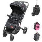 Carriola para Beb&eacute; Manubrio Reversible Plegable Ruedas con Freno Apto desde 0 meses Soporta hasta 18 kg - Negro