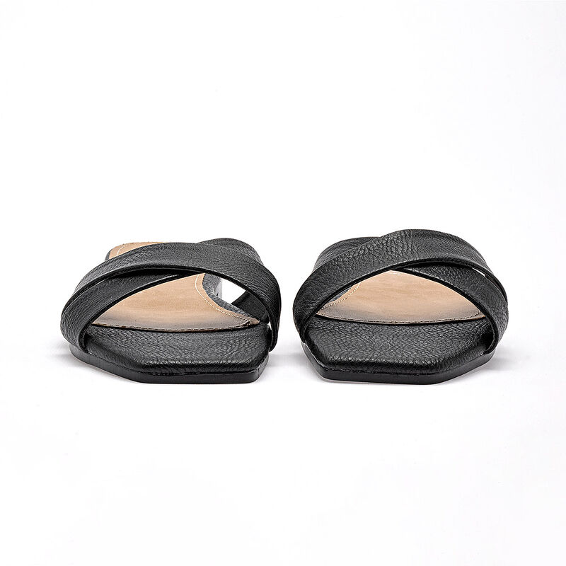 First Avenue sandalia piso para mujer negro cod... image number null