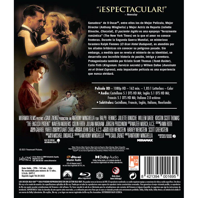El paciente ingl&eacute;s - BD [Blu-ray] image number null