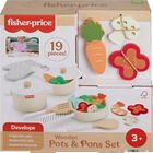 Set De Ollas Y Sartenes Pretend Play Wood Kitchen De Fisher-price