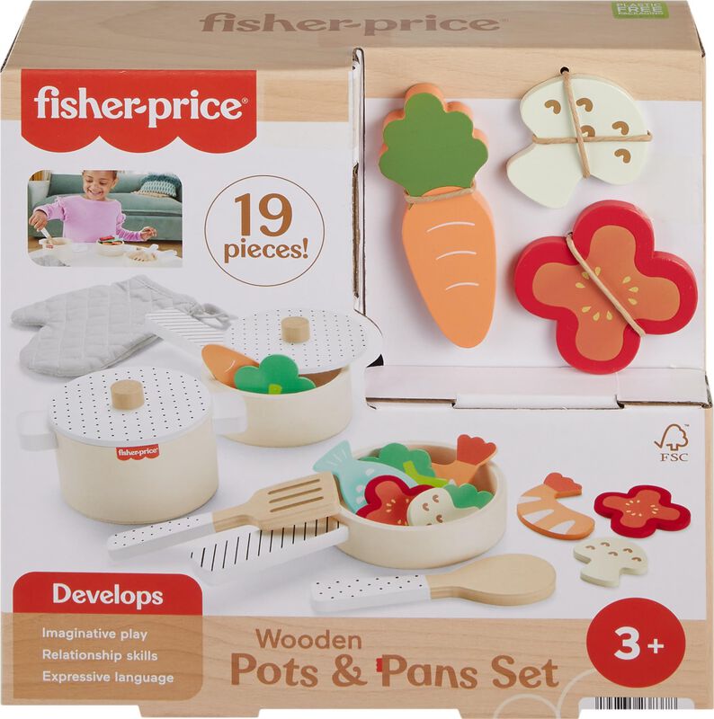Set De Ollas Y Sartenes Pretend Play Wood Kitch... image number null
