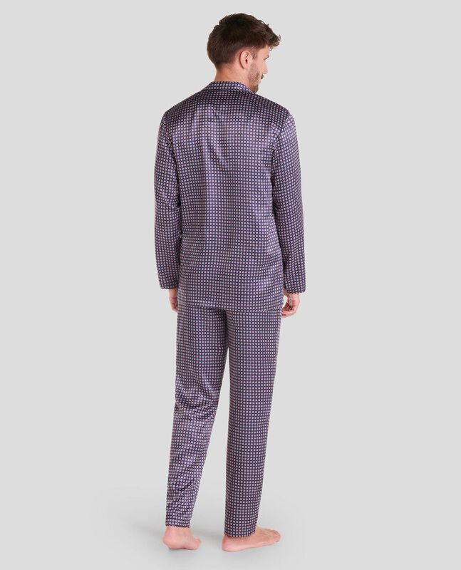 Pijama de Raso Azul Marino image number null