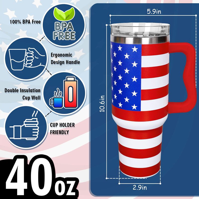 Vaso T&eacute;rmico Whaline 1200 ml Estrellas Y Franja... image number null