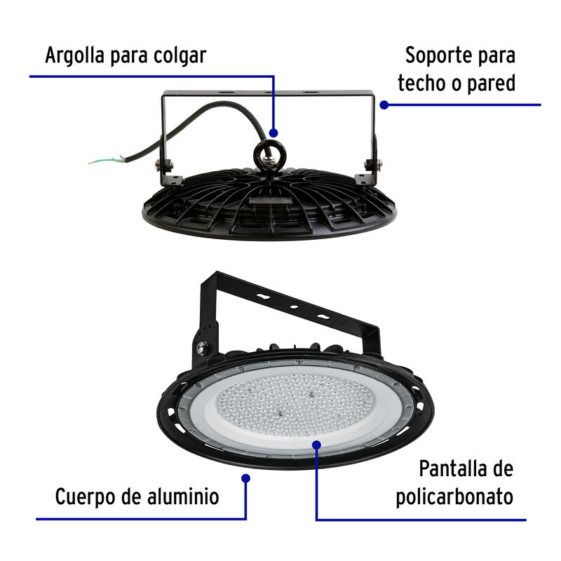 Luminario de Led 150 W High Bay Volteck image number null