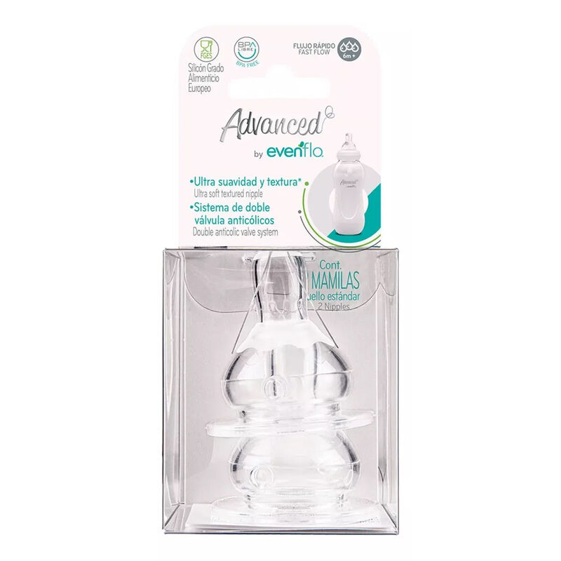 Tetina Evenflo Advanced Light Est&aacute;ndar Flujo R&aacute;... image number null