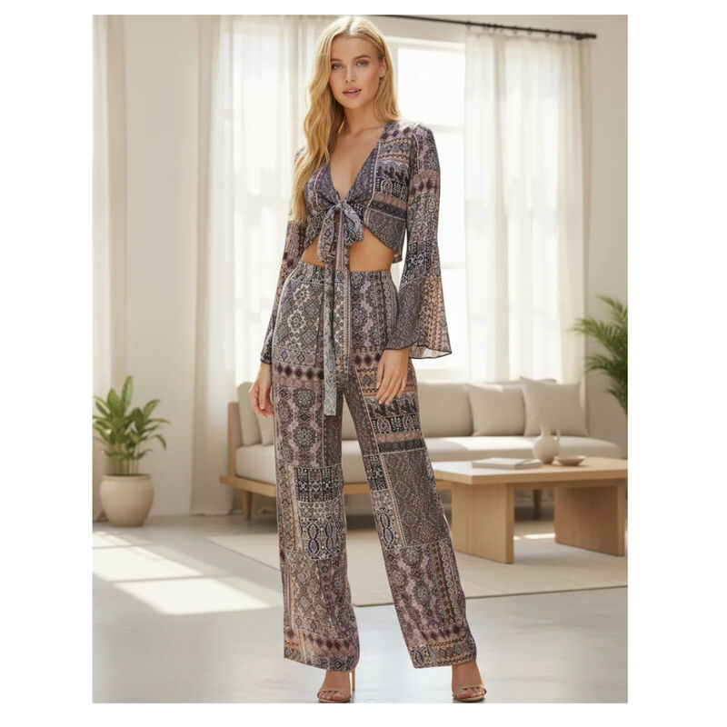 Palazzo Ligero con top corto al Frente y moño c... image number null