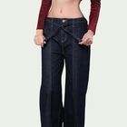 Pantal&oacute;n Recto Mujer Mezclilla Casual Tiro Medio